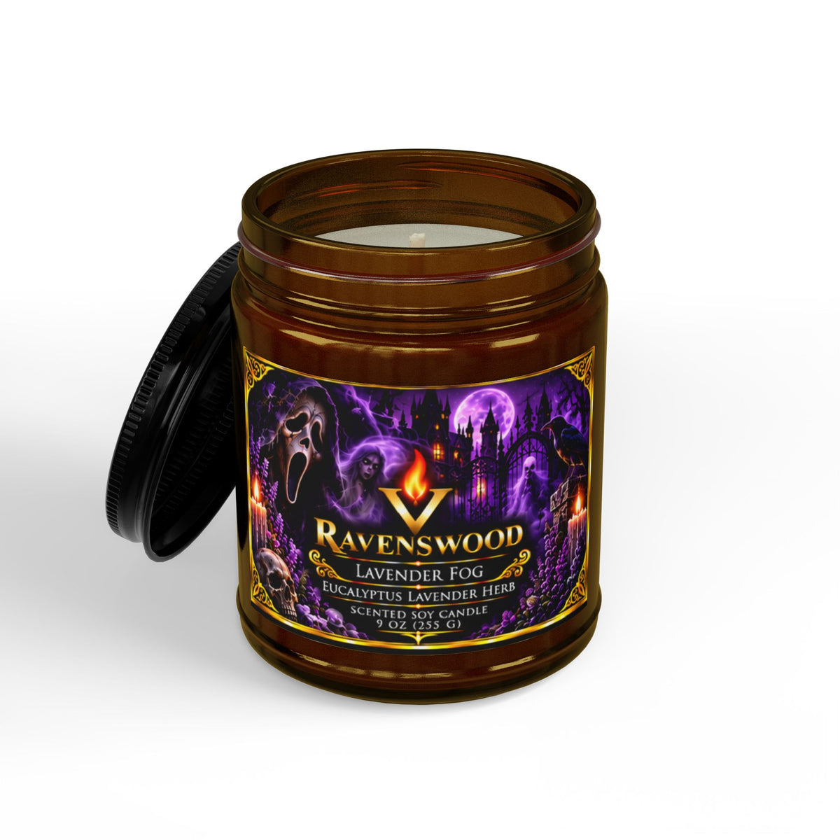 PurVelle Ravenswood Lavender Fog Soy Candle — Eucalyptus Lavender Herb (9oz)
