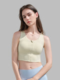 Sports Shockproof Front Zipper Quick-Drying Yoga Vest Chest Pad Top
