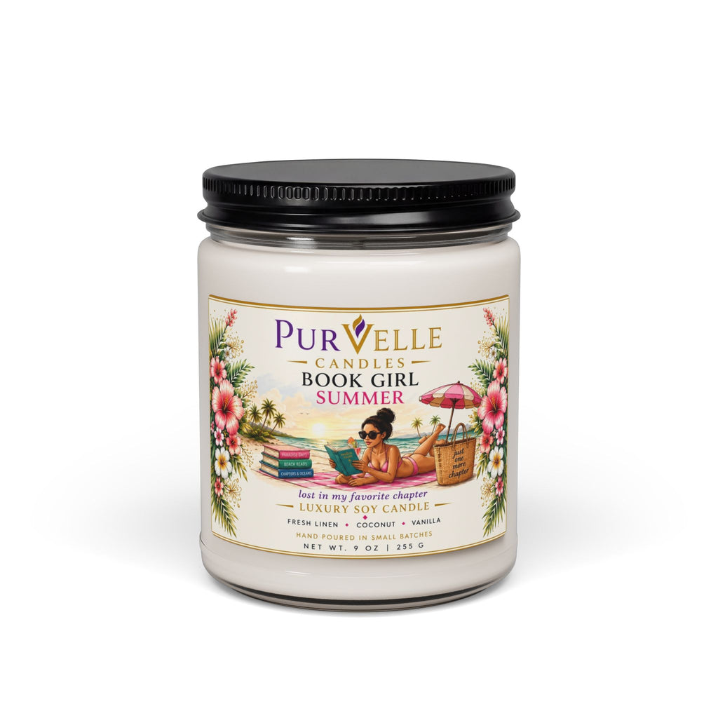 Book Girl Summer Soy Candle — 9oz Scented Jar (PurVelle)
