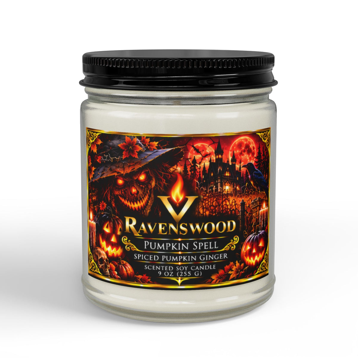 PurVelle Ravenswood Pumpkin Spell Soy Candle — Pumpkin Spice Scent ( 9oz)