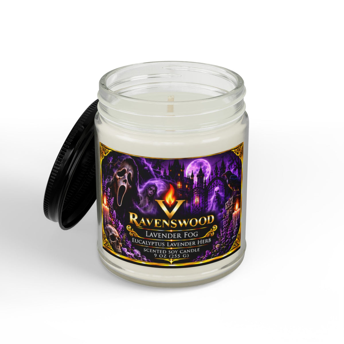 PurVelle Ravenswood Lavender Fog Soy Candle — Eucalyptus Lavender Herb (9oz)