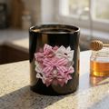 Pink Bow Cluster Mug — Cute Decorative Ribbon Coffee Cup