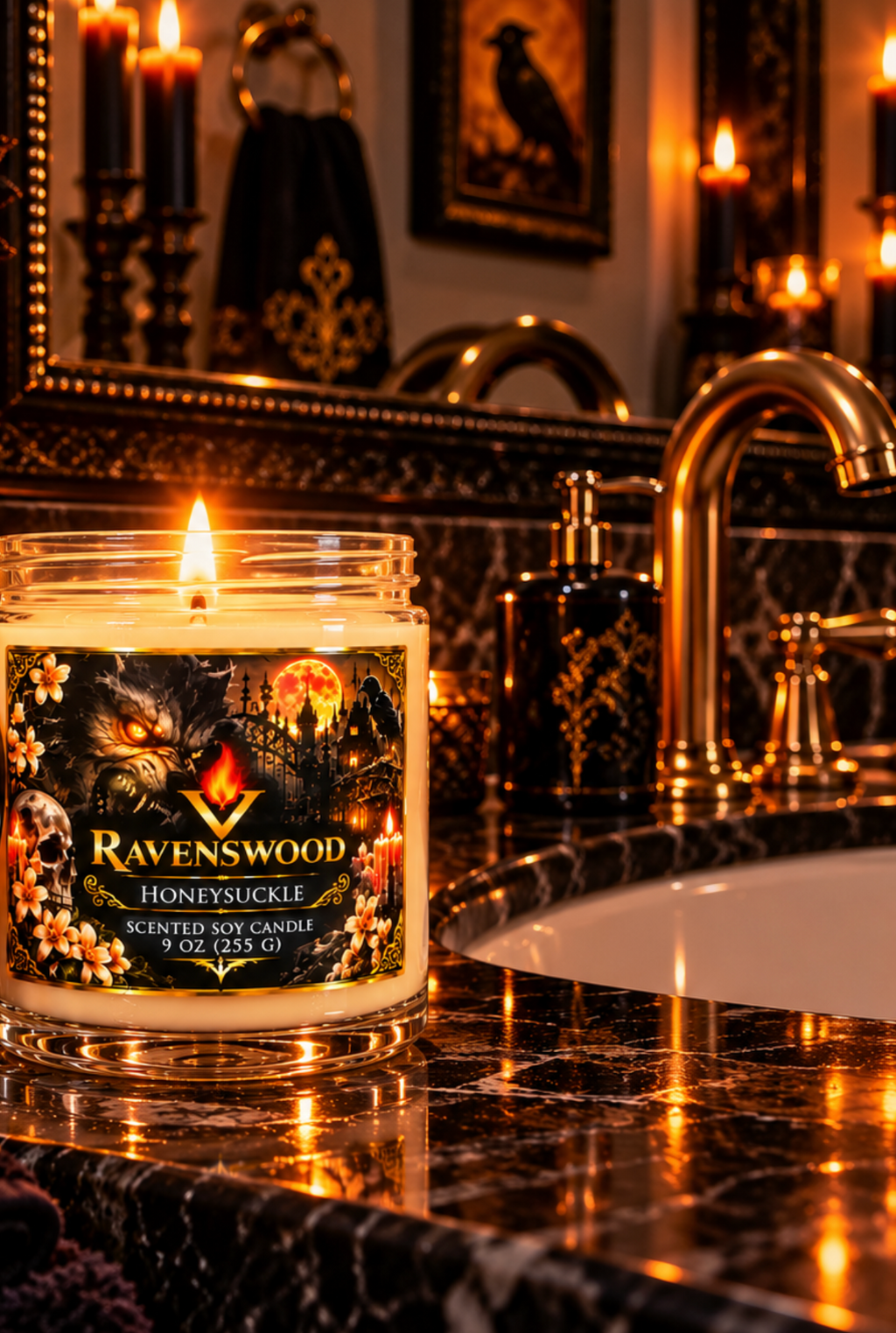 PurVelle Ravenswood Honeysuckle Soy Candle — (9oz)