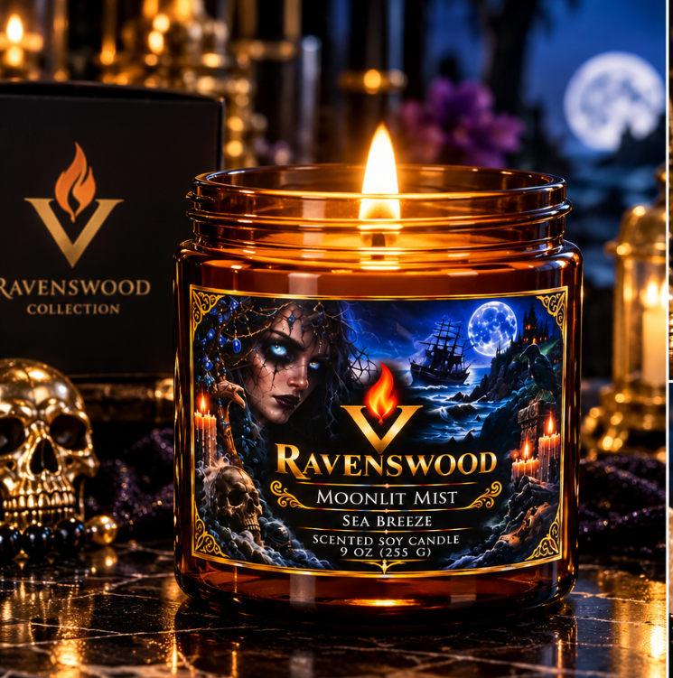 PurVelle Ravenswood Moonlit Mist Soy Candle  (9oz)