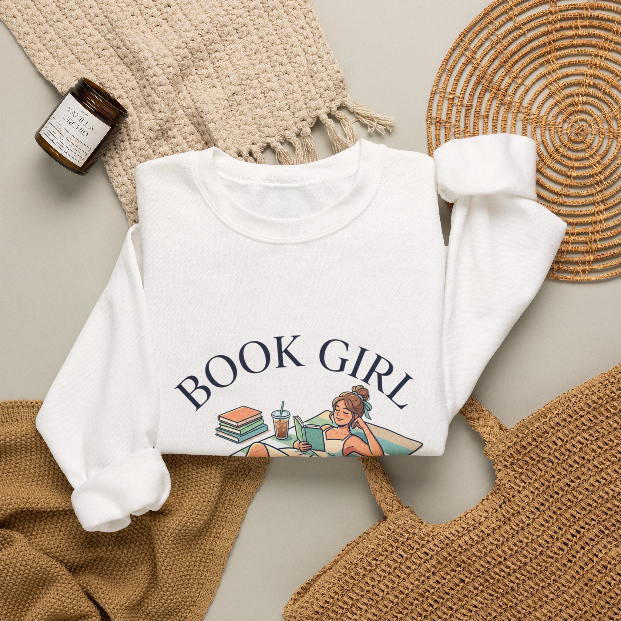 Book Girl Summer Sweatshirt | BookTok, bookish summer aesthetic