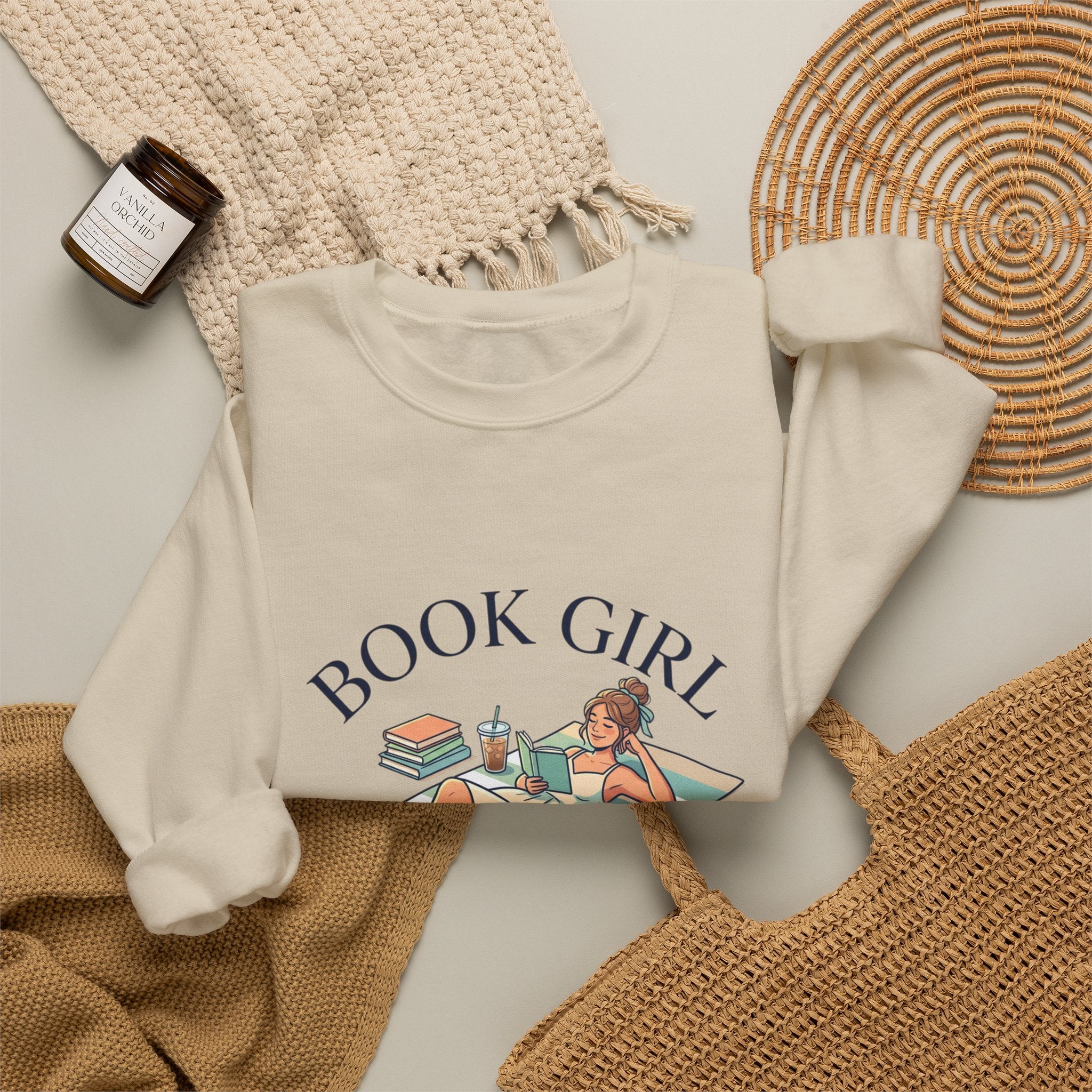 Book Girl Summer Sweatshirt | BookTok, bookish summer aesthetic