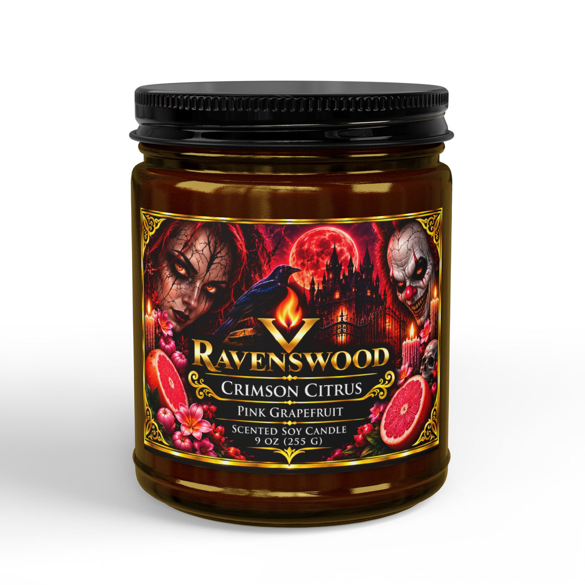PurVelle Ravenswood Pink Grapefruit Scented Soy Candle —( 9 oz)