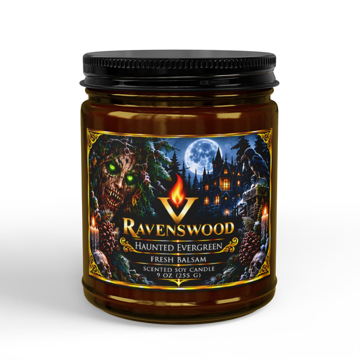 PurVelle Ravenswood Haunted Evergreen Soy Candle (9oz)