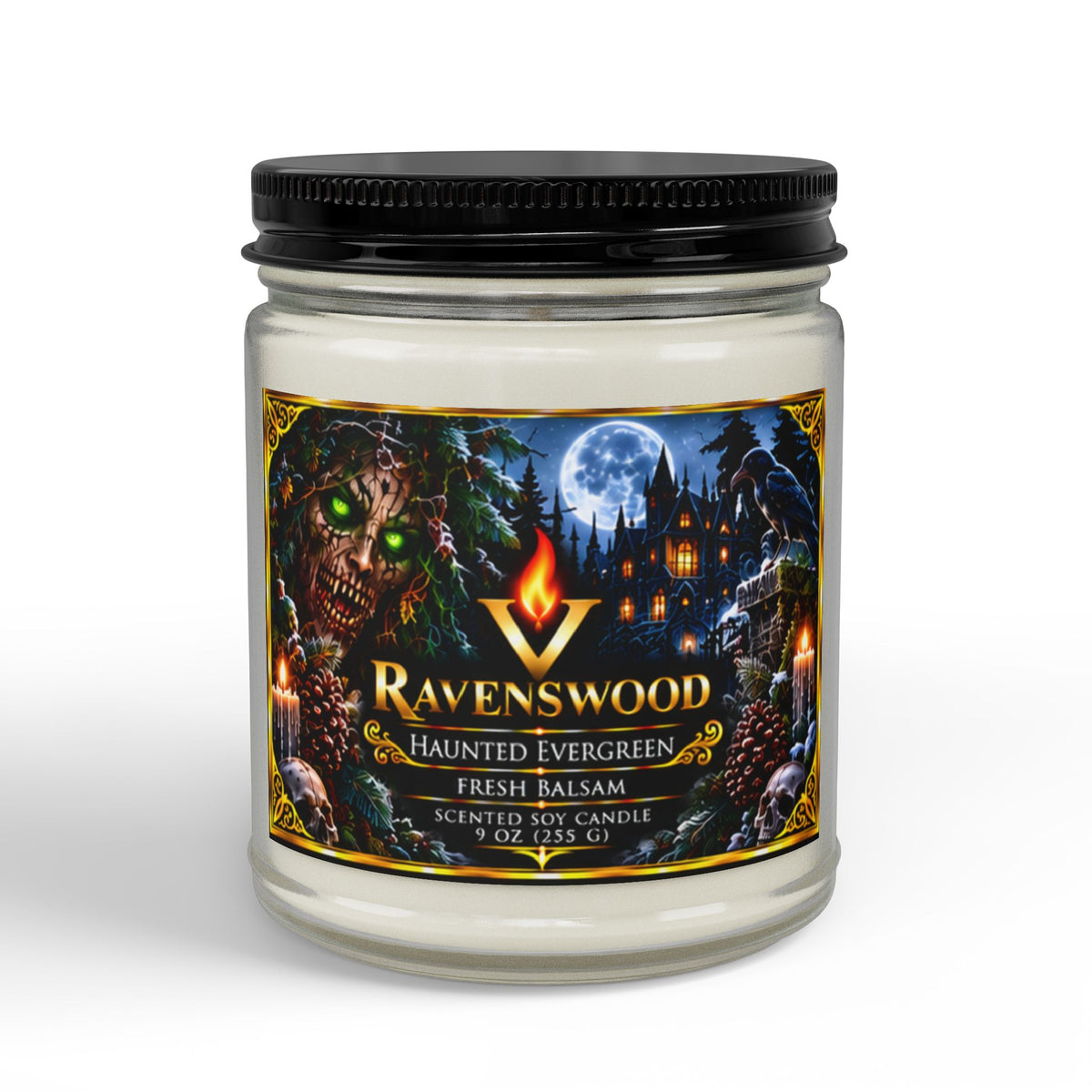 PurVelle Ravenswood Haunted Evergreen Soy Candle (9oz)
