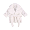 1-6Y Autumn Winter Kids Girls Bathrobe Sleepwear Solid Fur Long Sleeve Turn Down Collar Pocket Robes 3 Colors