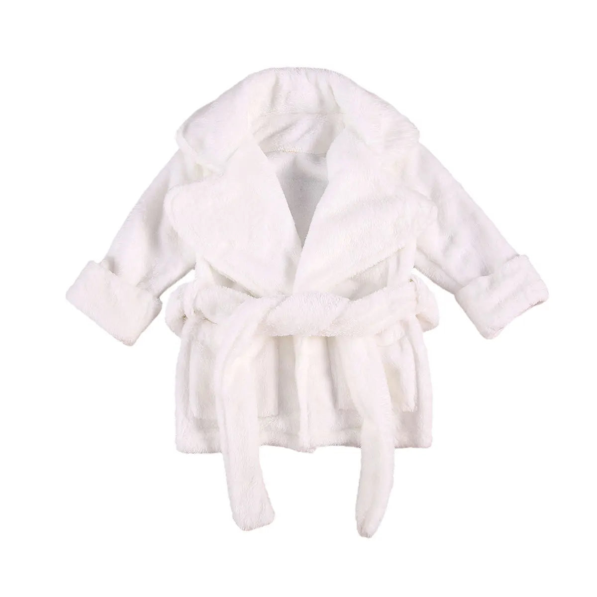 1-6Y Autumn Winter Kids Girls Bathrobe Sleepwear Solid Fur Long Sleeve Turn Down Collar Pocket Robes 3 Colors