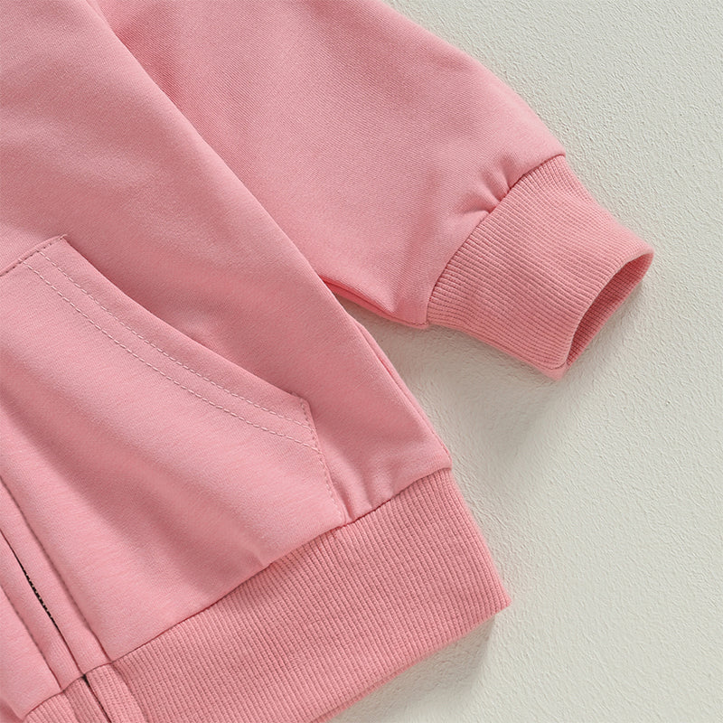 2023-06-22 Lioraitiin 0-5Years Toddler Boys Girls Hoodies Jacket Solid Zip Up Hooded Long Sleeve Kids Coat Fall Winter Outerwear