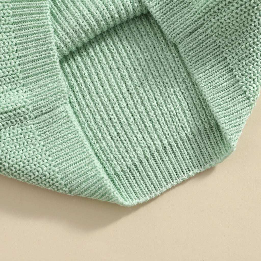 Lioraitiin 0-5Years Toddler Baby Round Neck Sweaters, Winter Warm Long Sleeve Candy Color Knit Pullovers