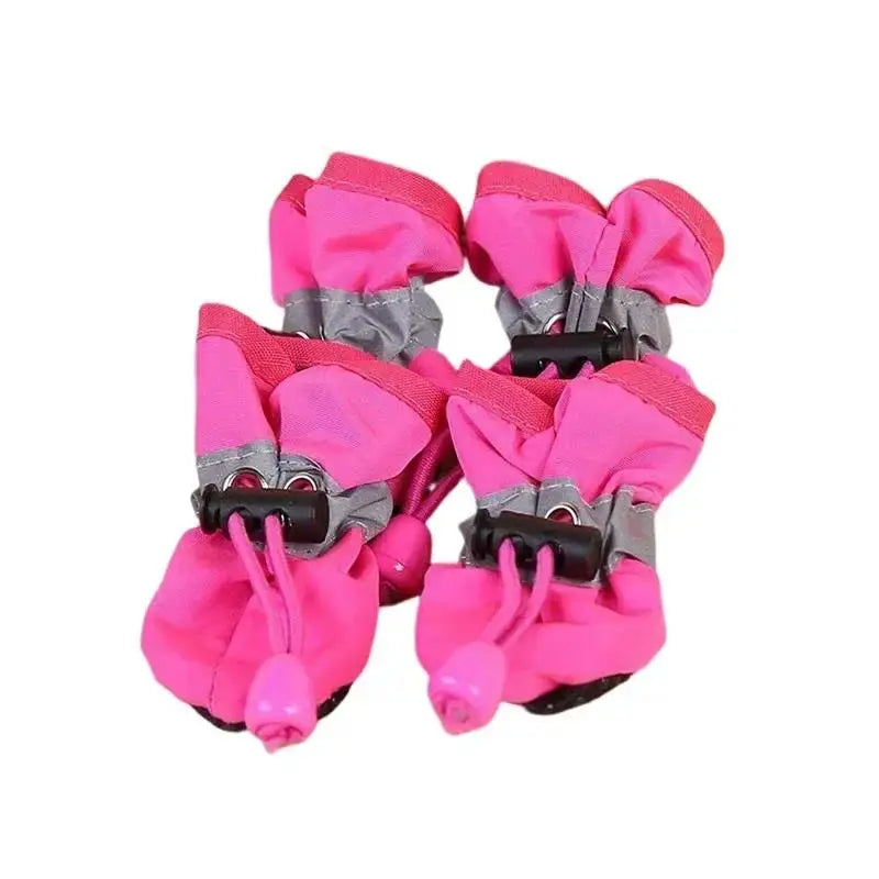 New 4pcs Waterproof Pet Dog Shoes Anti-slip Rain Snow Boot Thick Warm For Small Cats Dogs Puppy Socks Booties