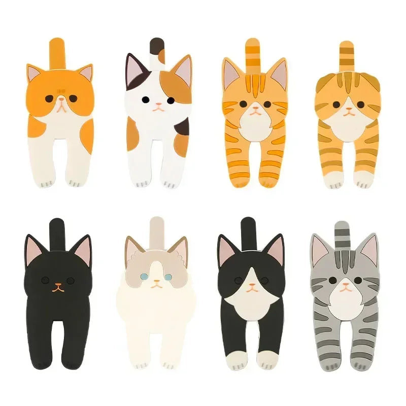Kawaii Cat Fridge Magnet Key Holder Hanger Hook Refrigerator Magnetic Photo Message Sticker Note Stick Home Kitchen Decoration