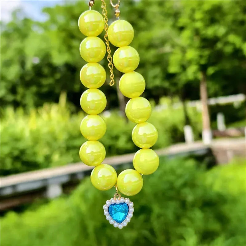 Adjustable Pet Collar Pearl Love Necklace Cat Collar Puppy Accessories Dog Chain Chihuahua Wedding Pet Jewelry Stuff