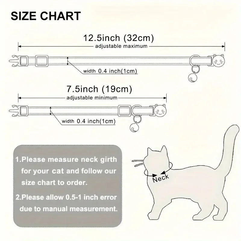 Personalized Custom Engraved Pet Name and Phone Number Cat ID Tag Moon and Star Print cat Collar with Bow Suitable for pet Cats