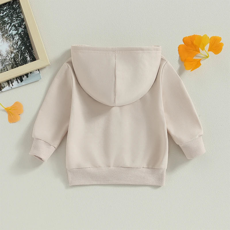 2023-06-22 Lioraitiin 0-5Years Toddler Boys Girls Hoodies Jacket Solid Zip Up Hooded Long Sleeve Kids Coat Fall Winter Outerwear