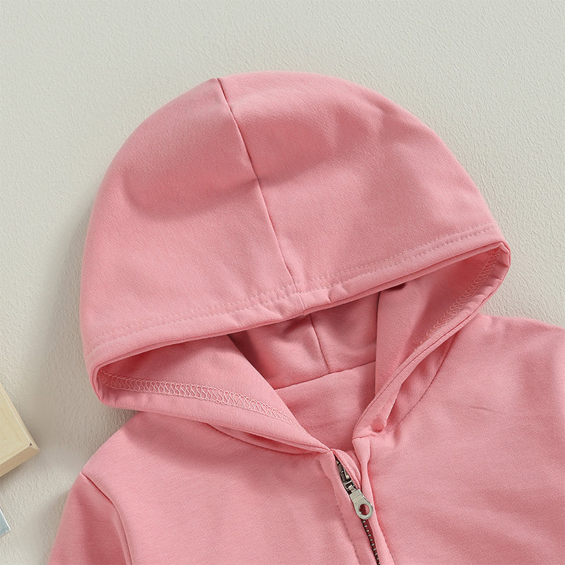2023-06-22 Lioraitiin 0-5Years Toddler Boys Girls Hoodies Jacket Solid Zip Up Hooded Long Sleeve Kids Coat Fall Winter Outerwear