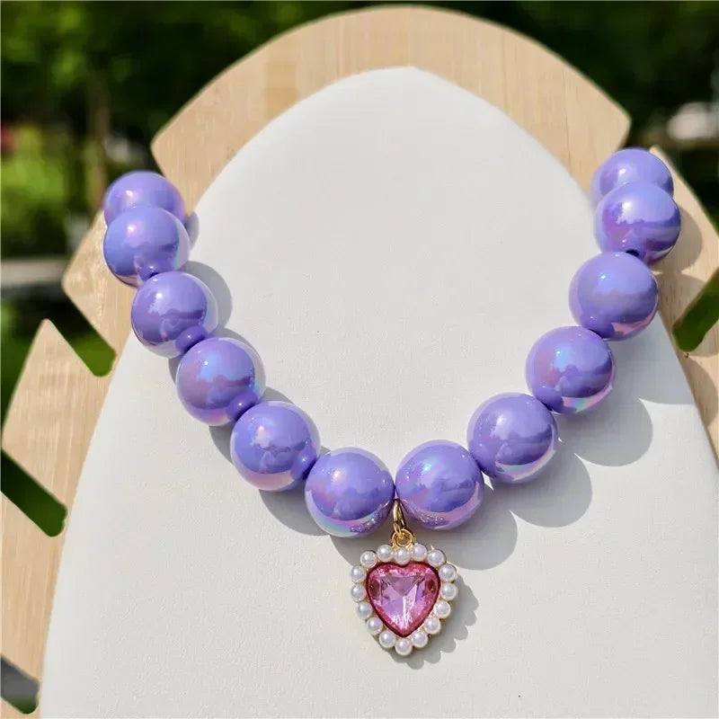 Adjustable Pet Collar Pearl Love Necklace Cat Collar Puppy Accessories Dog Chain Chihuahua Wedding Pet Jewelry Stuff