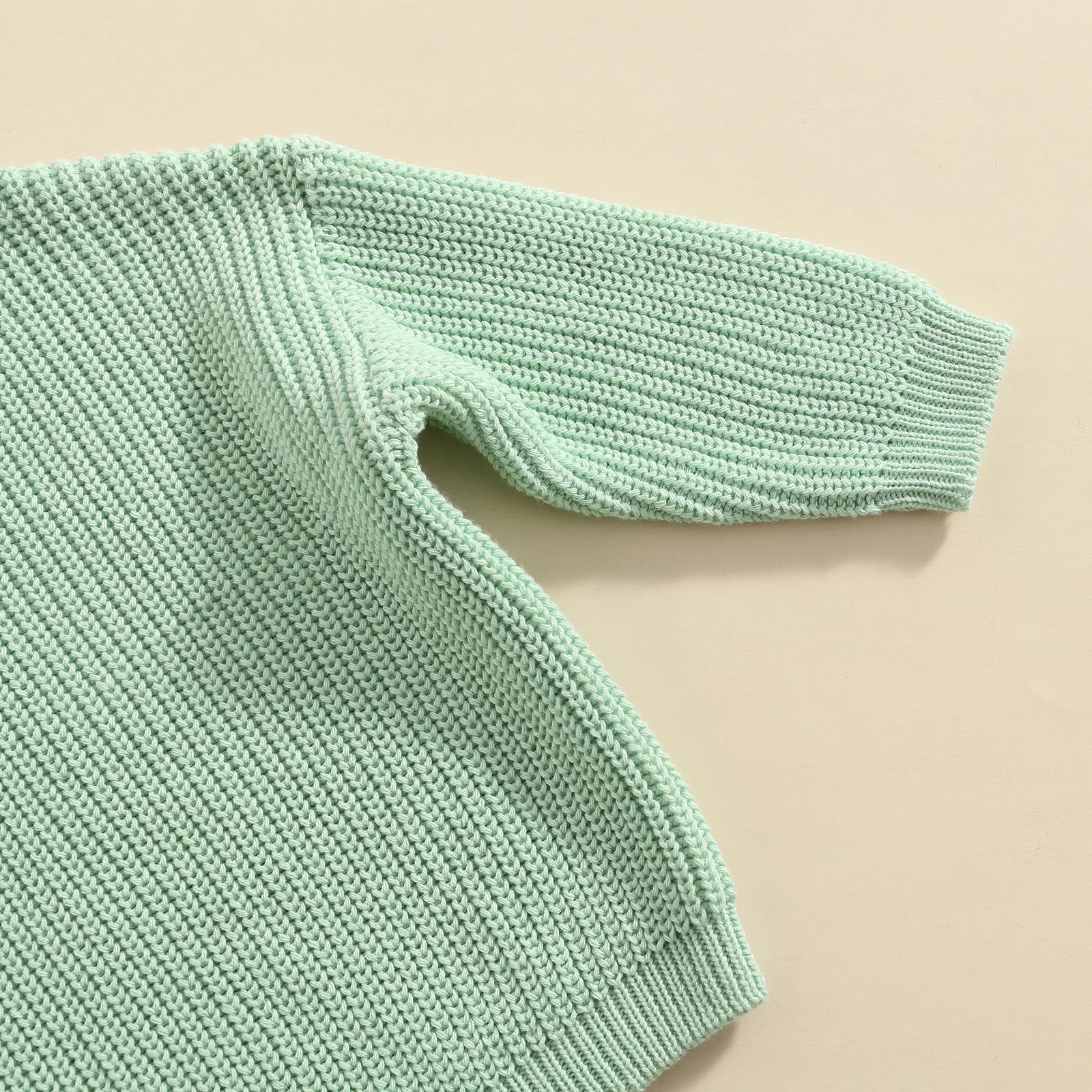 Lioraitiin 0-5Years Toddler Baby Round Neck Sweaters, Winter Warm Long Sleeve Candy Color Knit Pullovers