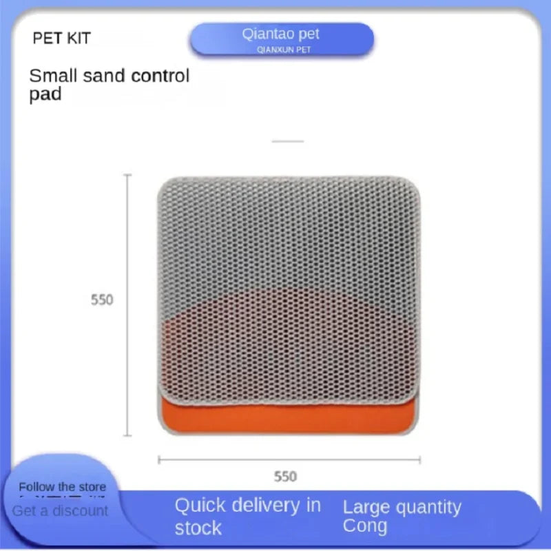 Petkit Pura Sandbox for Cat, Litter Secondary Catcher, All Line Universal Double Layer Filtered, Cleaning Products Litter Tray