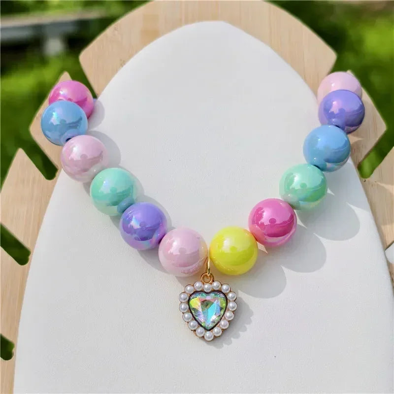 Adjustable Pet Collar Pearl Love Necklace Cat Collar Puppy Accessories Dog Chain Chihuahua Wedding Pet Jewelry Stuff