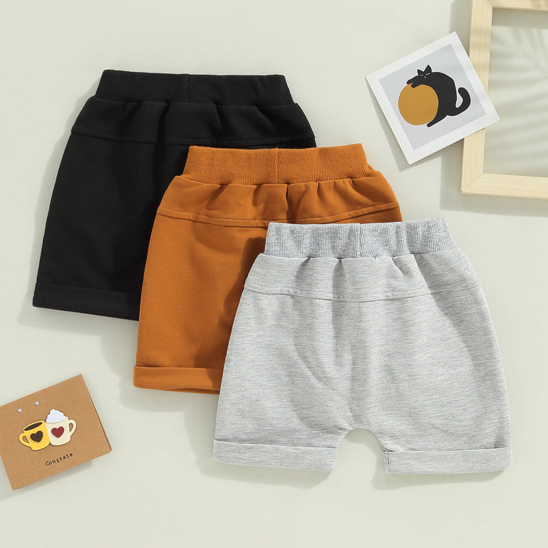 2023-01-03 Lioraitiin 0-3years Toddler Kids Boys 3Pcs Short Trousers Casual Party Street Spring Summer Solid Drawstring Pants