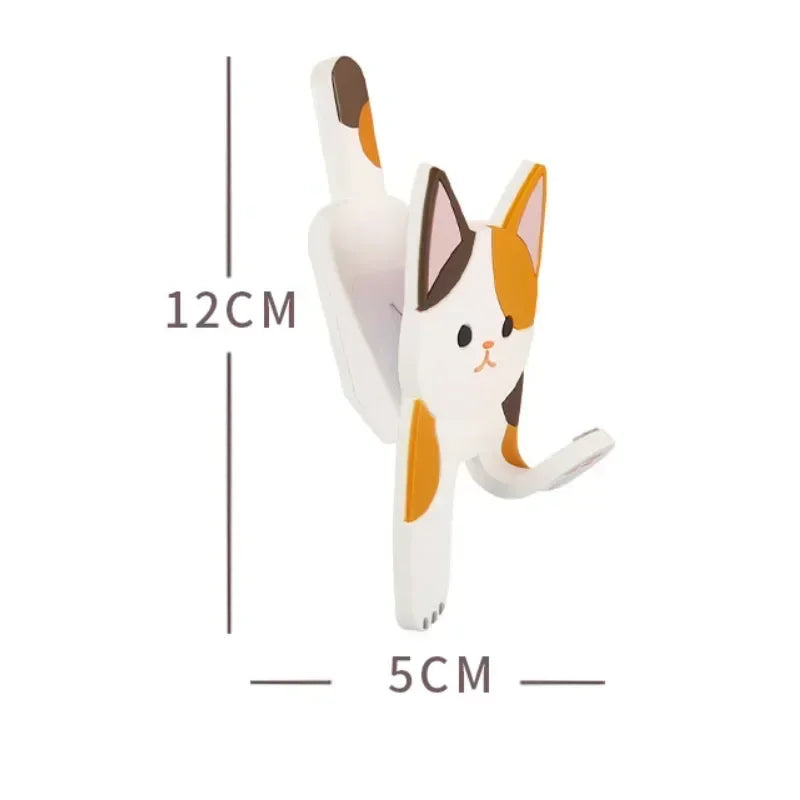 Kawaii Cat Fridge Magnet Key Holder Hanger Hook Refrigerator Magnetic Photo Message Sticker Note Stick Home Kitchen Decoration