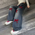 2t Girl Clothes Girls Jeans Streetwear Denim Cargo Pants High Waist Floor Length Baggy Wide Leg Jeans Snow Pants Big Girls
