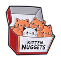 A Box of Kittens Nuggets Enamel Pin Cartoon Funny Cat Fast Food Cat Lover Brooch Lapel Backpack Badge Jewelry Gift for Friends