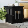 NNEVL Dog Crate Furniture Black 55x75x65 cm Engineered Wood