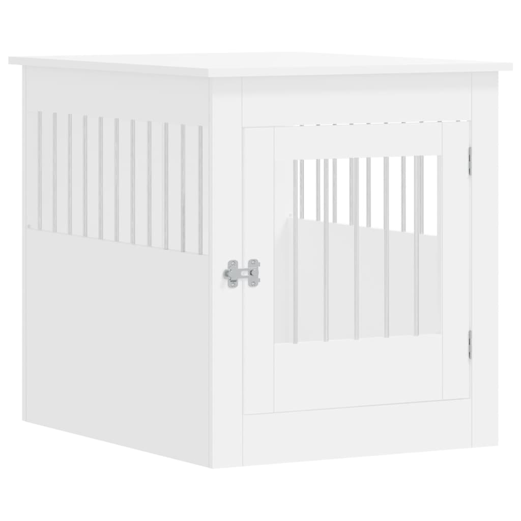 NNEVL Dog Crate Furniture White 64.5x80x71 cm Engineered Wood